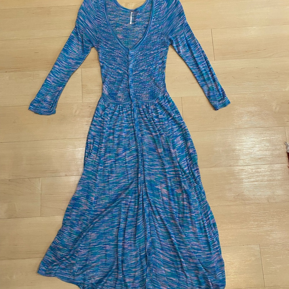 Free People Multicolor Long Sleeve Dress